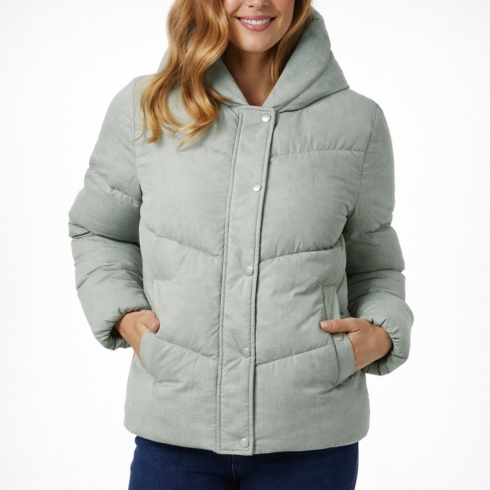 32 Degrees Women's XS Puffer Jacket Green H0217